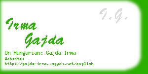irma gajda business card